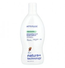 ATTITUDE, Dishwashing Liquid, Green Apple & Basil, 23.7 fl oz (700 ml)