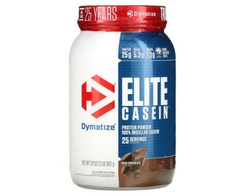 Dymatize, Elite Casein, Rich Chocolate, 2 lb (907 g) Dymatize, Elite Casein, Rich Chocolate, 2 lb (907 g)