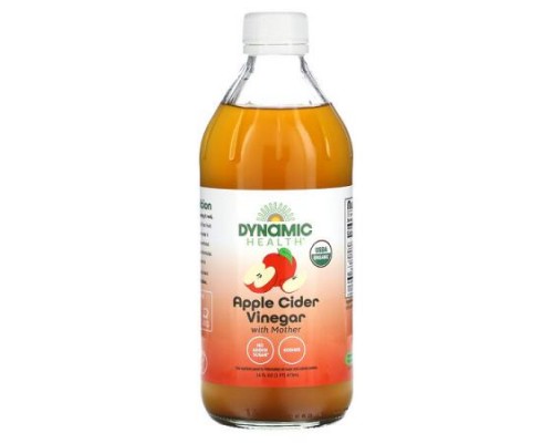 Dynamic Health, Apple Cider Vinegar with Mother, Glass, 16 fl oz (473 ml) Dynamic Health, Apple Cider Vinegar with Mother, Glass, 16 fl oz (473 ml)