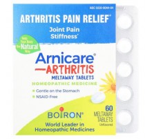 Boiron, Arnicare, Arthritis, Meltaway Tablets, Unflavored, 60 Meltaway Tablets