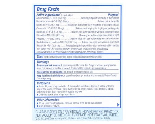 Boiron, Arnicare, Arthritis, Meltaway Tablets, Unflavored, 60 Meltaway Tablets