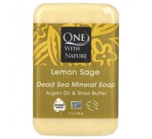 One with Nature, Dead Sea Mineral Soap Bar, Lemon Sage, 7 oz (198 g)