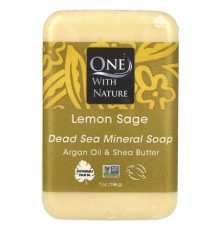 One with Nature, Dead Sea Mineral Soap Bar, Lemon Sage, 7 oz (198 g)