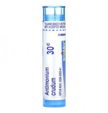 Boiron, Antimonium Crudum, 30C, Indigestion Relief, Approx. 80 Pellets