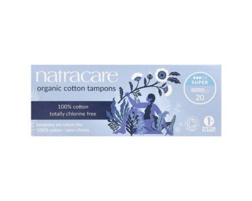 Natracare, Organic Cotton Tampons, Super, 20 Tampons