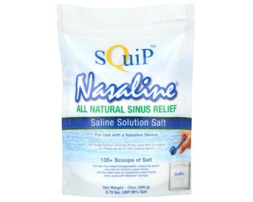 Squip, Nasaline®, Saline Solution Salt, 12 oz (340 g)