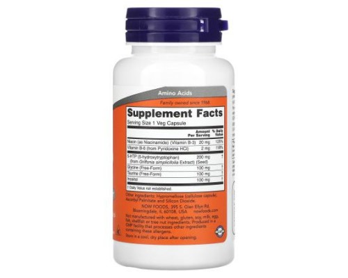 NOW Foods, 5-HTP, Double Strength, 200 mg, 60 Veg Capsules NOW Foods, 5-HTP, Double Strength, 200 mg, 60 Veg Capsules