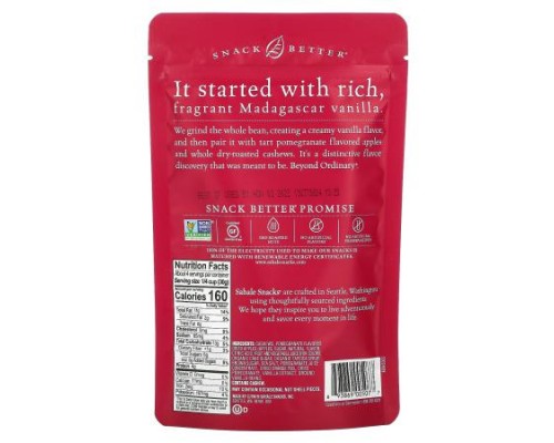 Sahale Snacks, Glazed Mix, Naturally Pomegranate Vanilla Cashews, 4 oz (113 g)