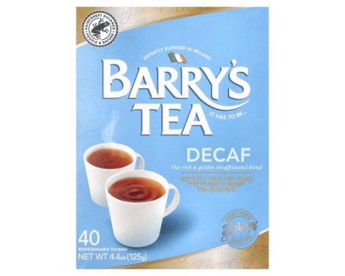 Barry's Tea, Decaf Blend, 40 Tea Bags, 4.4 oz (125 g) Barry's Tea, Decaf Blend, 40 Tea Bags, 4.4 oz (125 g)
