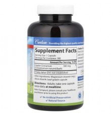 Carlson, Ceylon Cinnamon, 180 Capsules (500 mg per Capsule)