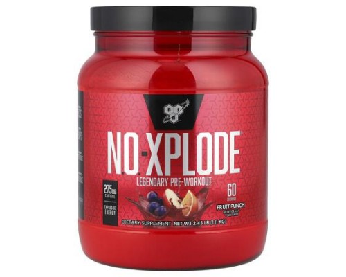 BSN, N.O.-Xplode®, Legendary Pre-Workout, Fruit Punch, 2.45 lbs (1.11 kg)