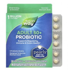 Nature's Way, Adult 50+ Probiotic Pearls , 1 Billion CFU, 30 Softgels