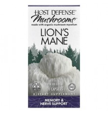 Host Defense, Mushrooms, Lion's Mane, 120 Capsules (0.5 g per Capsule)