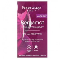 Reserveage Beauty, Bergamot Cholesterol Support, 30 Veggie Capsules