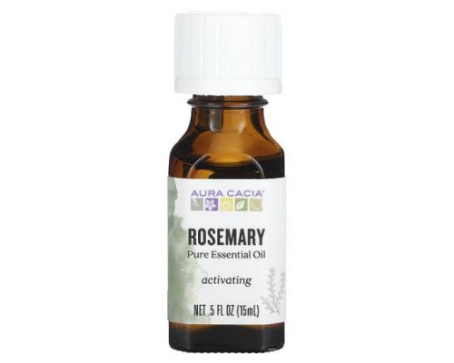Aura Cacia, Pure Essential Oil, Rosemary, 0.5 fl oz (15 ml)