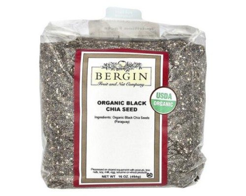 Bergin Fruit and Nut Company, Organic Black Chia Seed, 16 oz (454 g) Bergin Fruit and Nut Company, Organic Black Chia Seed, 16 oz (454 g)
