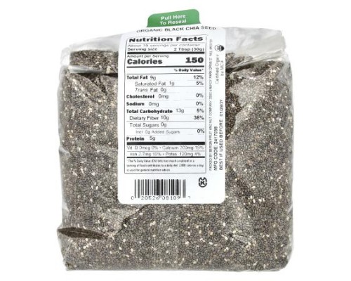 Bergin Fruit and Nut Company, Organic Black Chia Seed, 16 oz (454 g) Bergin Fruit and Nut Company, Organic Black Chia Seed, 16 oz (454 g)