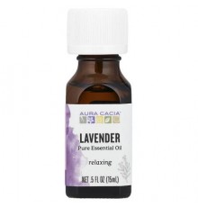 Aura Cacia, Pure Essential Oil, Lavender, 0.5 fl oz (15 ml)