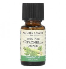 Nature's Answer, 100% Pure Organic Essential Oil Blend, Citronella, 0.5 fl oz (15 ml)
