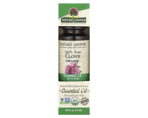 Nature's Answer, 100% Pure Organic Essential Oil, Clove, 0.5 fl oz (15 ml)
