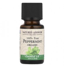 Nature's Answer, 100% Pure Organic Essential Oil, Peppermint, 0.5 fl oz (15 ml)