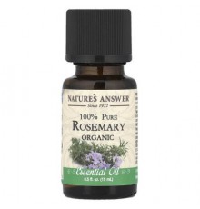 Nature's Answer, 100% Pure Organic Essential Oil, Rosemary, 0.5 fl oz (15 ml)