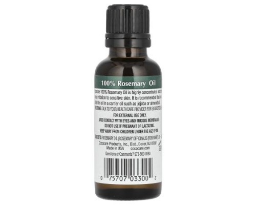 Cococare, 100% Rosemary Oil, 1 fl oz (30 ml) Cococare, 100% Rosemary Oil, 1 fl oz (30 ml)