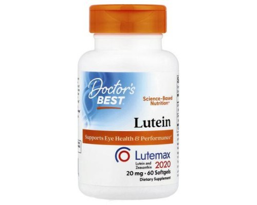 Doctor's Best, Lutein, Lutemax 2020, 60 Softgels Doctor's Best, Lutein, Lutemax 2020, 60 Softgels