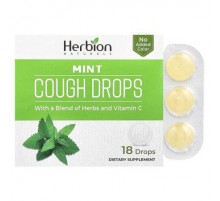 Herbion Naturals, Cough Drops, Mint, 18 Drops