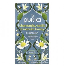 Pukka Herbs, Organic Herbal Tea, Chamomile, Vanilla & Manuka Honey, Caffeine Free, 20  Sachets, 1.12 oz (32 g)