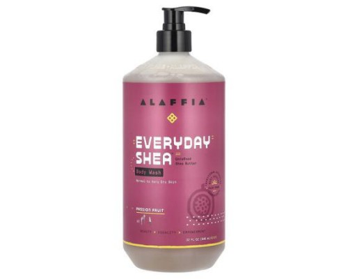 Alaffia, Everyday Shea, Body Wash, Passion Fruit, 32 fl oz (946 ml) Alaffia, Everyday Shea, Body Wash, Passion Fruit, 32 fl oz (946 ml)