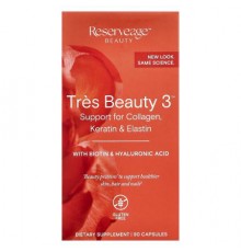 Reserveage Beauty, Tres Beauty 3™ with Biotin & Hyaluronic Acid, 90 Capsules