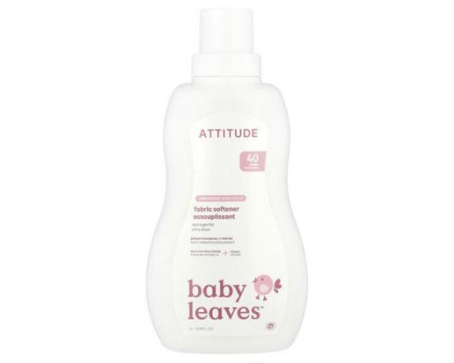 ATTITUDE, Baby Leaves™, Fabric Softener, Unscented, 40 Loads, 33.8 fl oz (1 L) ATTITUDE, Baby Leaves™, Fabric Softener, Unscented, 40 Loads, 33.8 fl oz (1 L)