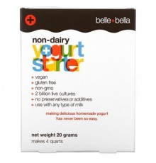Belle+Bella, Non-Dairy Yogurt Starter, 4 Packets, (5 g) Each