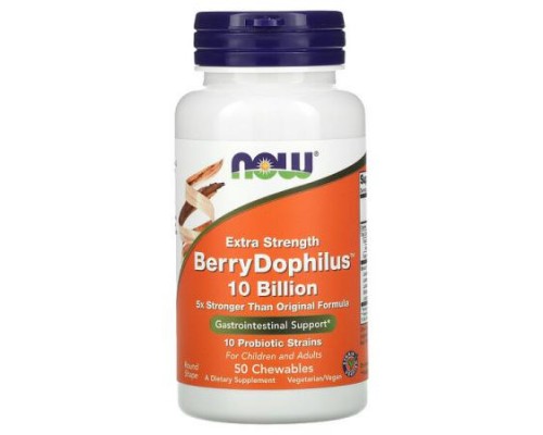 NOW Foods, Extra Strength Berry Dophilus, 50 Chewables