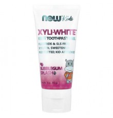 NOW Foods, Xyli-White™, Kid's Toothpaste Gel, Bubblegum Splash, 3 oz (85 g)