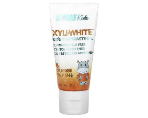 NOW Foods, Xyli-White, Kids Toothpaste Gel, Orange Splash, 3 oz (85 g)