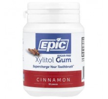 Epic Dental, Xylitol Gum, Cinnamon, 50 Pieces