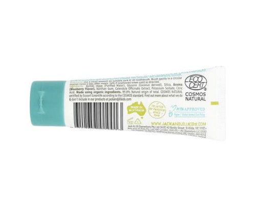 Jack n' Jill, Natural Certified Toothpaste, 6 Months+, Blueberry, 1.76 oz (50 g) Jack n' Jill, Natural Certified Toothpaste, 6 Months+, Blueberry, 1.76 oz (50 g)