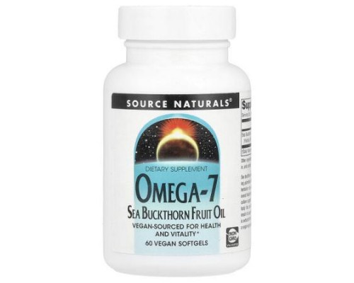 Source Naturals, Omega-7, Sea Buckthorn Fruit Oil, 60 Vegan Softgels