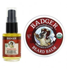 Badger, Beard Grooming Kit, Bergamot & Vanilla, 2 Piece Kit
