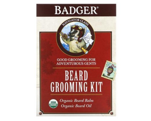 Badger, Beard Grooming Kit, Bergamot & Vanilla, 2 Piece Kit Badger, Beard Grooming Kit, Bergamot & Vanilla, 2 Piece Kit