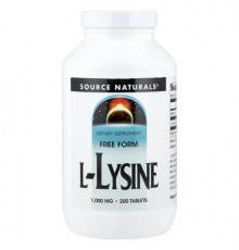 Source Naturals, L-Lysine, 1,000 mg, 200 Tablets