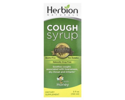 Herbion Naturals, Cough Syrup With Honey, Alcohol Free, 5 fl oz (150 ml) Herbion Naturals, Cough Syrup With Honey, Alcohol Free, 5 fl oz (150 ml)