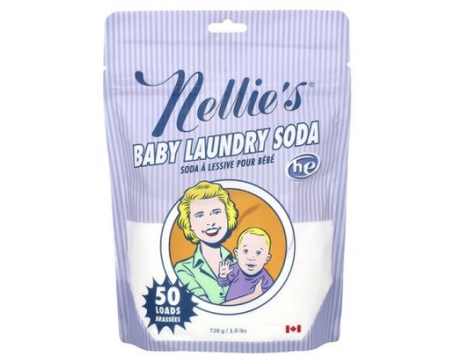 Nellie's, Baby Laundry Soda, 50 Loads, 1.6 lbs (726 g) Nellie's, Baby Laundry Soda, 50 Loads, 1.6 lbs (726 g)