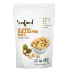 Sunfood, Raw Organic Macadamia Nuts, 8 oz (227 g)
