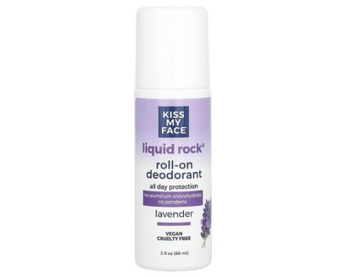 Kiss My Face, Liquid Rock, Roll-On Deodorant, Lavender, 3 fl oz (88 ml) Kiss My Face, Liquid Rock, Roll-On Deodorant, Lavender, 3 fl oz (88 ml)