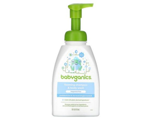 Babyganics, Foaming Shampoo & Bodywash, Fragrance Free, 16 fl oz (473 ml) Babyganics, Foaming Shampoo & Bodywash, Fragrance Free, 16 fl oz (473 ml)