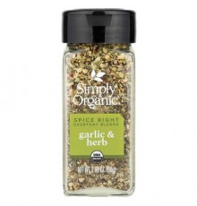 Simply Organic, Spice Right Everyday Blends, Garlic & Herb, 2 oz (56 g)