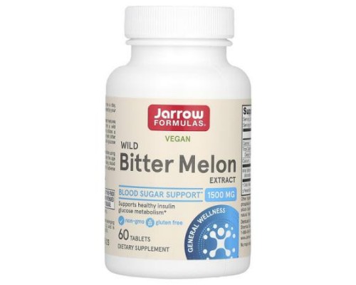 Jarrow Formulas, Vegan Wild Bitter Melon Extract, 60 Tablets (750 mg per Tablet)
